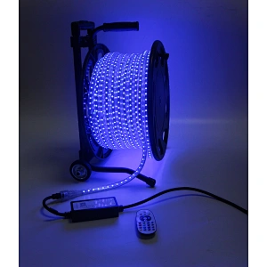 50M Portable Drum Kit AC RGB Strip Light SMD5050 RGB Colorful Change  Smart APP or IR Remote Control Waterproof Outdoor  Party Home Christmas Decorative Light Holiday Lighting