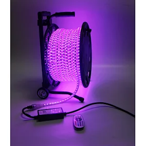 50M Portable Drum Kit AC RGB Strip Light SMD5050 RGB Colorful Change  Smart APP or IR Remote Control Waterproof Outdoor  Party Home Christmas Decorative Light Holiday Lighting