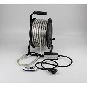 25M Portable Drum Kit AC RGB Strip Light  Colorful Change  Smart APP or IR Remote Control Waterproof Outdoor Garden Decoration Flexible Strip Light
