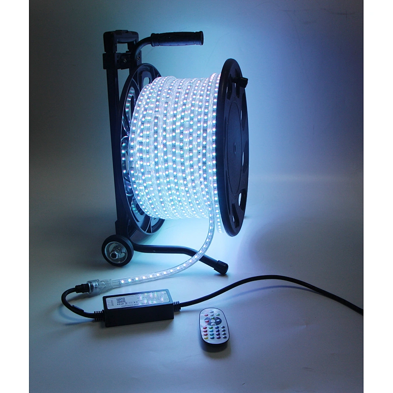 50M Portable Drum Kit AC RGB Strip Light SMD5050 RGB Colorful Change  Smart APP or IR Remote Control Waterproof Outdoor  Party Home Christmas Decorative Light Holiday Lighting