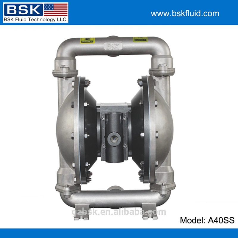 316 stainless steel air diaphragm pump with good quality santoprene diaphragm