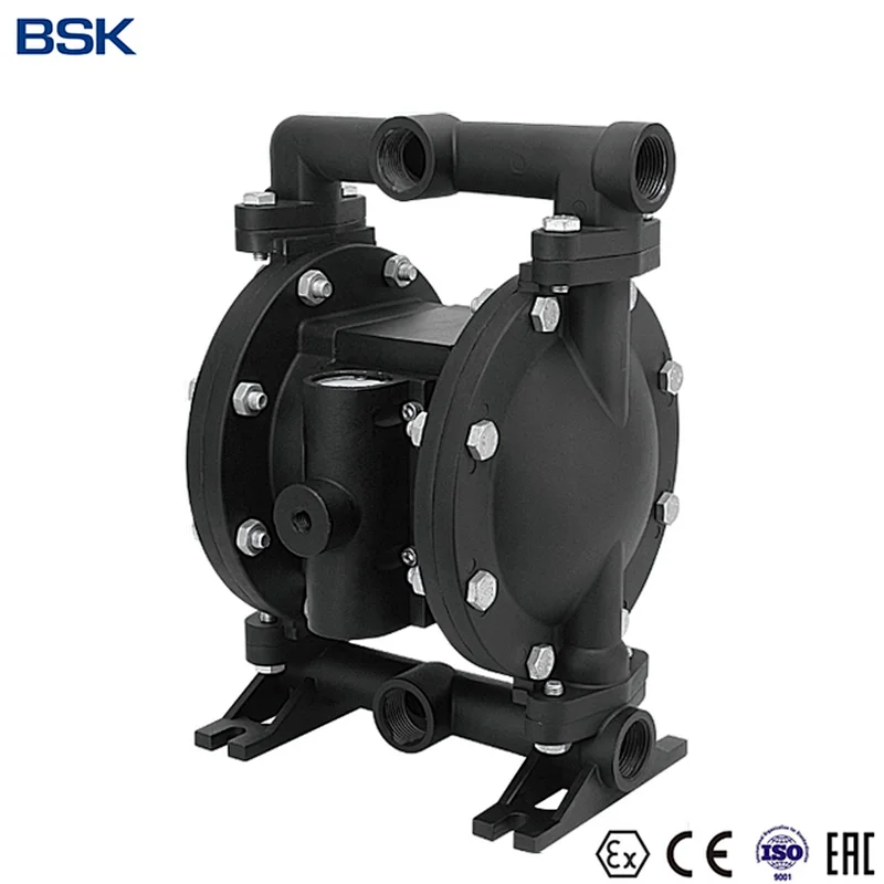 BSK aluminum alloy air diaphragm pump with santoprene diaphragm for anti-wear function in filter press industry