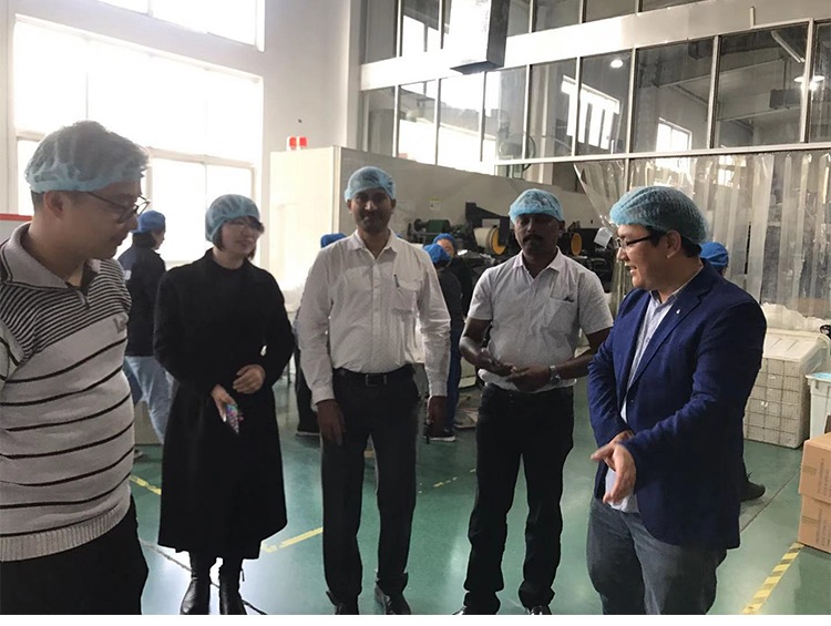 our long-term partner came to our factory from India for inspection and expressed satisfaction with our products and services.