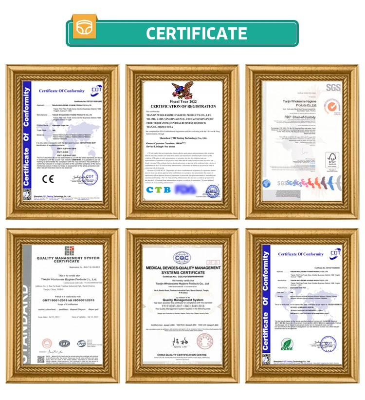 wholesome pet hygiene product certificate picture