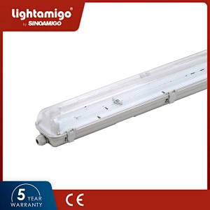 SW09S IP65 Waterproof Luminaire, T8/G13 Sinoamigo Waterproof Light 4FT LED Tri-Proof Light Weatherproof Fixture Dust Proof Triproof Linear Light Fixture Vapor Tight Lamp Outdoor Damp Proof Light