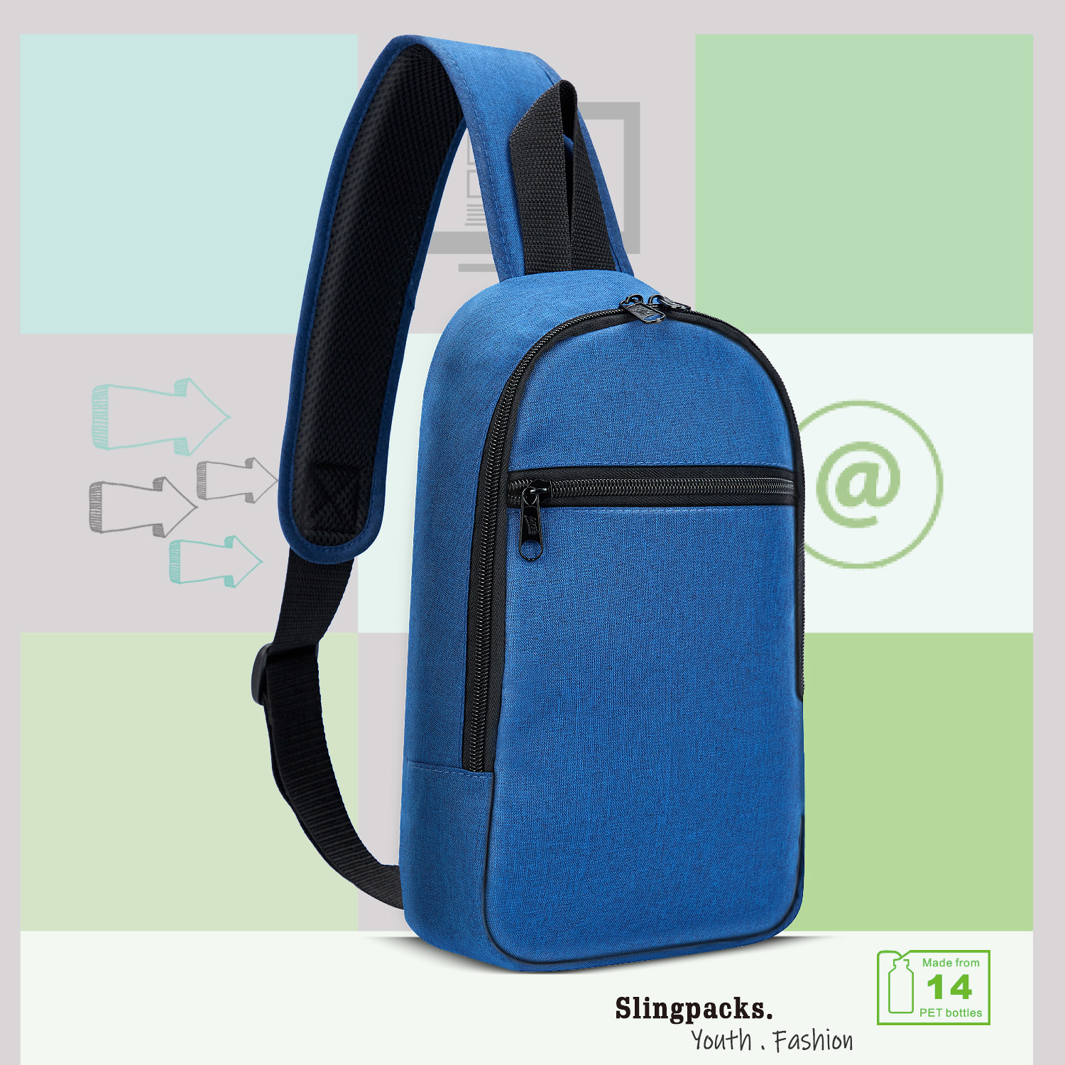 custom sling backpack