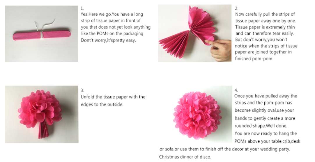 How to Hang Paper Lanterns, Assemble Paper Stars, Open Paper Pom Poms