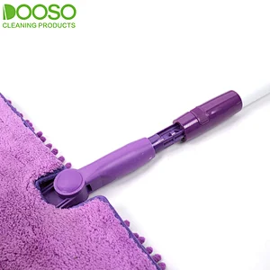 Double sided Chenille And MicrofiberFlat Mop with Universal Telescopic Bendable Pole