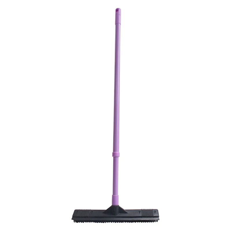 Soft Bristle Rubber Broom and Squeegee