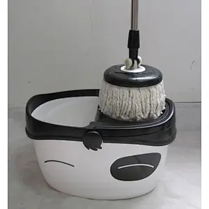 360 Spinning Mop Bucket Floor Cleaning System with 2 Microfiber Replacement Head Refills