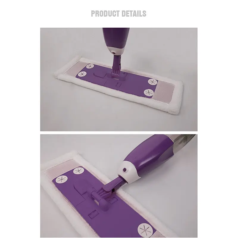 Best quality hot sale Step Button Frame Reusable Microfiber Pad 360 Swivel Spray Mop