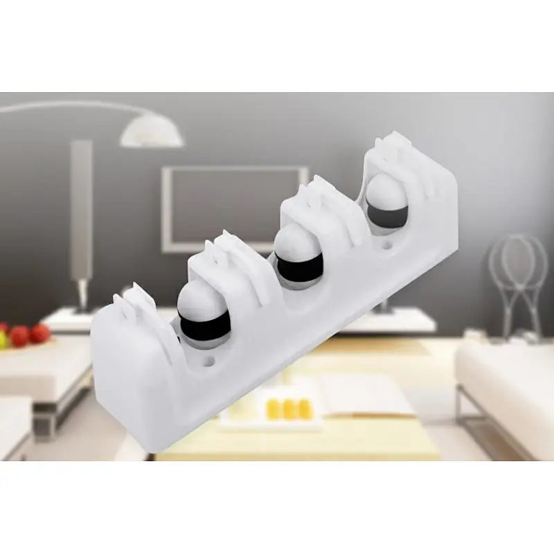 Multipurpose mop holder 3 broom position with 4hooks