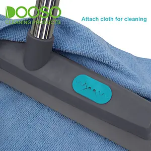 Long Handle Rubber Bristles Sweeper Broom for Pet Hair Carpet Cleaning