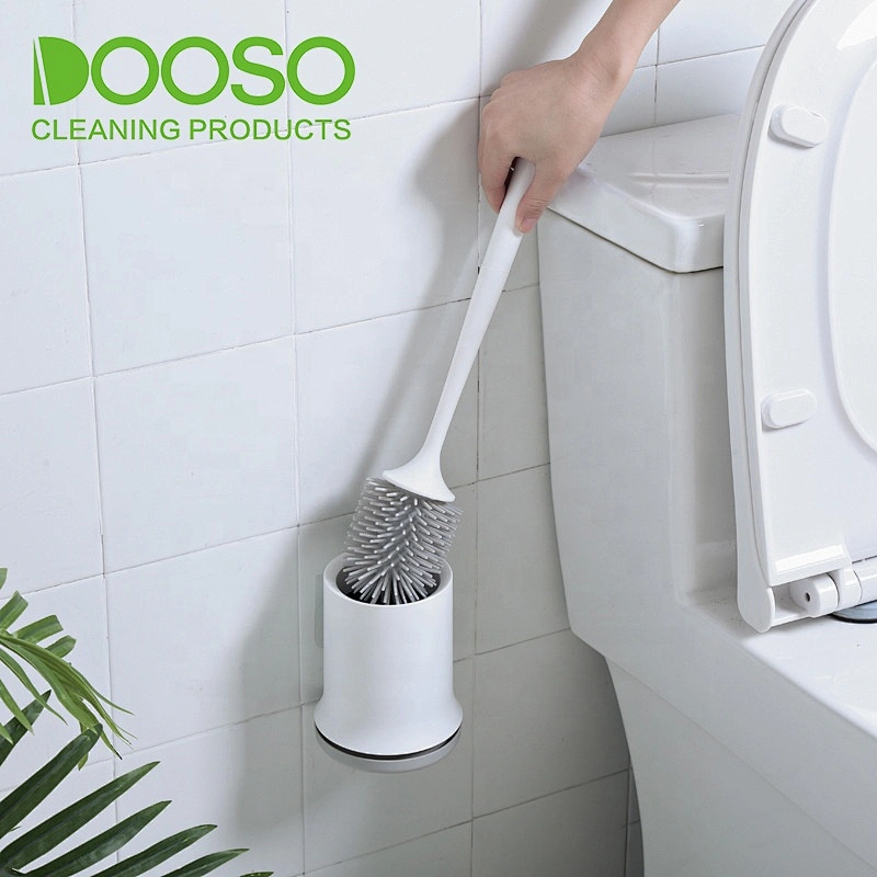 DOOSO TPR Toilet Brush and Holder Cleaning Brush Tools for Toilet Bathroom Accessories Sets with Handle,easy Cleaning Hand