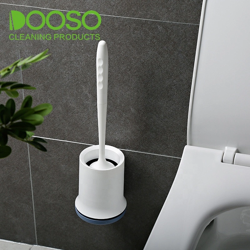 DOOSO TPR Toilet Brush and Holder Cleaning Brush Tools for Toilet Bathroom Accessories Sets with Handle,easy Cleaning Hand