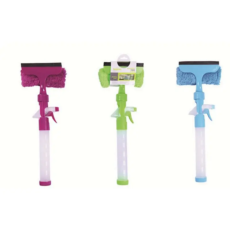Spray window squeegee window wiper