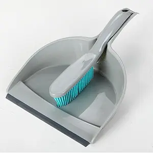 Soft Bristle Broom Brush Scrubber with Dustpan