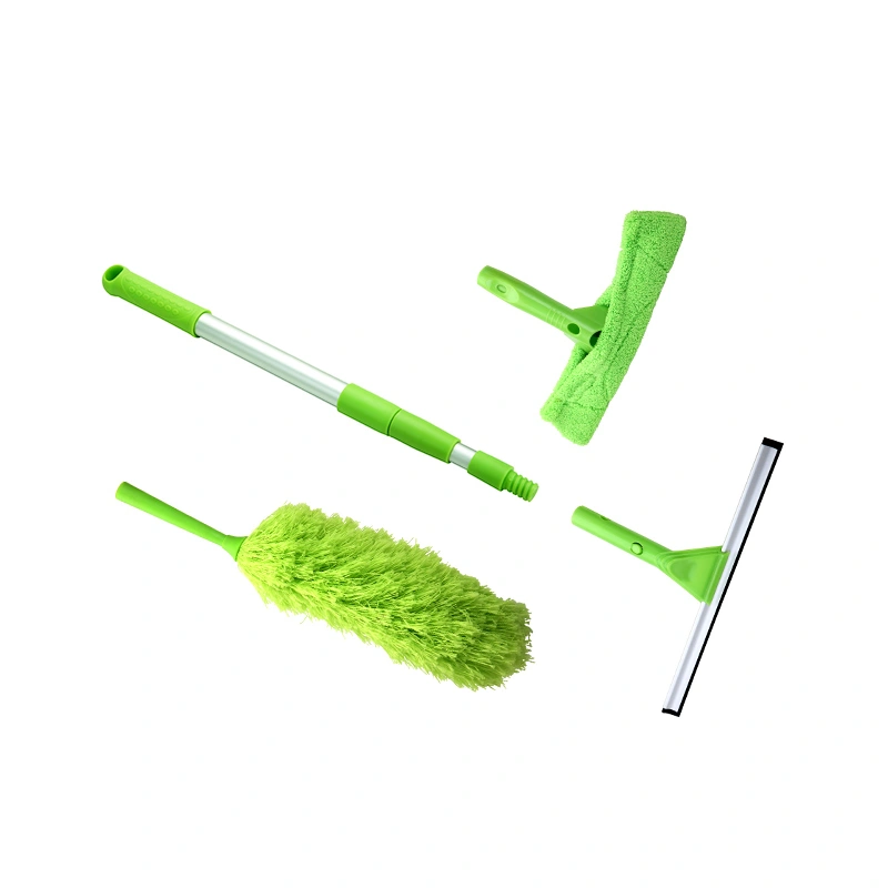 Double used Window Squeegee and Cleaning Duster Kit