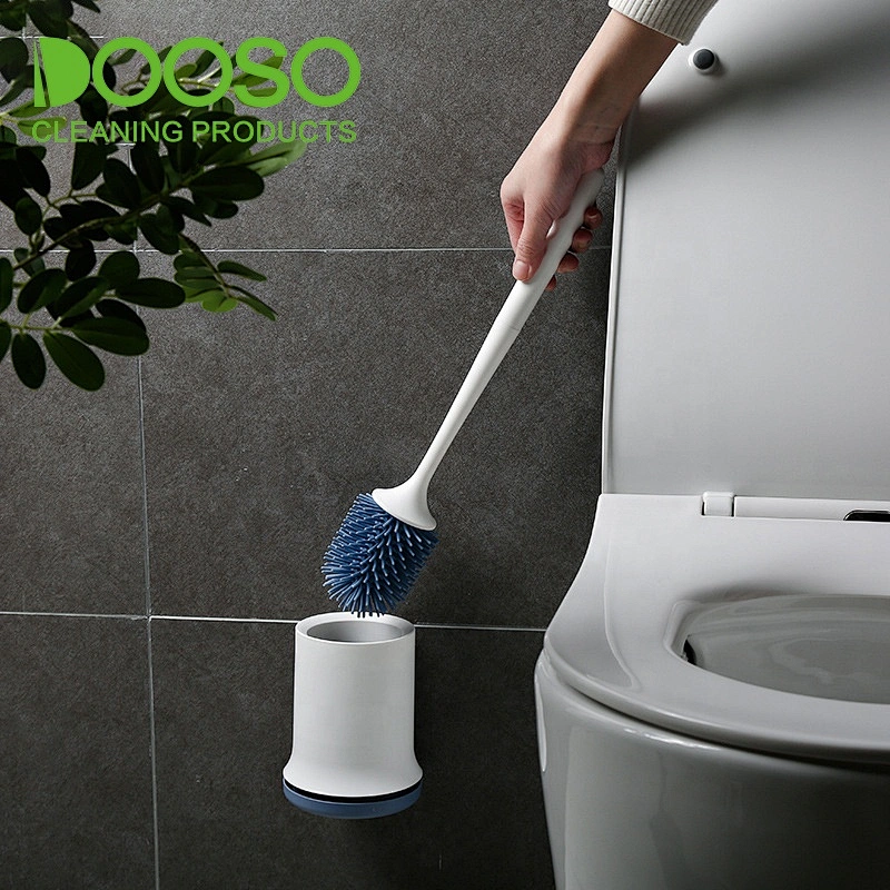 DOOSO TPR Toilet Brush and Holder Cleaning Brush Tools for Toilet Bathroom Accessories Sets with Handle,easy Cleaning Hand