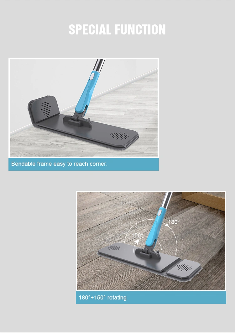 New design flat mop with squeeze bucket for floor cleaning