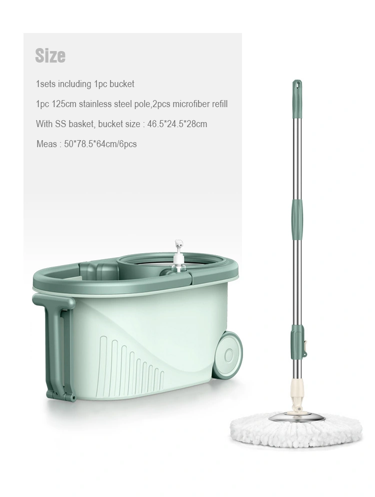 high quality easy magic 360 microfiber spin mop bucket set