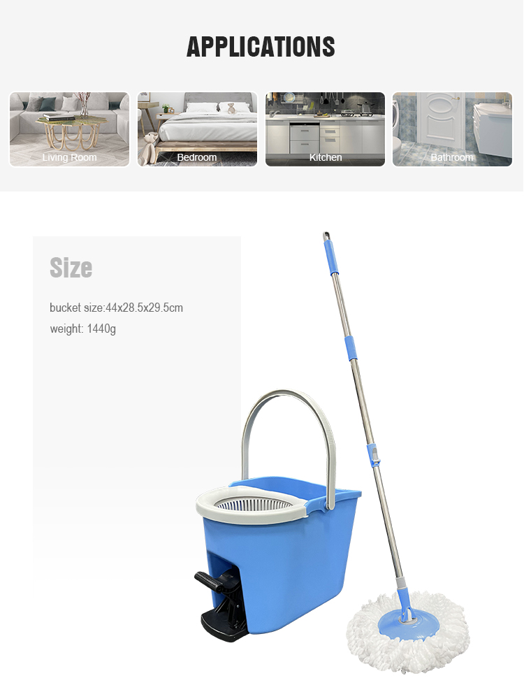 360 degree foot pedal magic spin mop microfiber cleaning  spin mop bucket