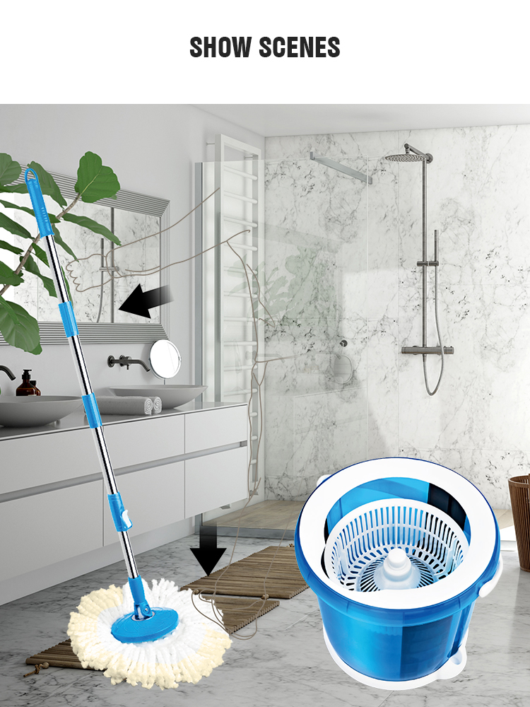hand free lazy easy life 360 microfiber spin magic mop bucket