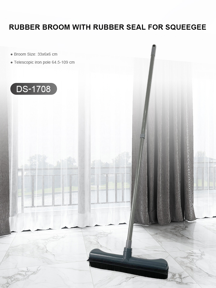 rubber broom with Squeegee  for Hair Paper oily cleaning
