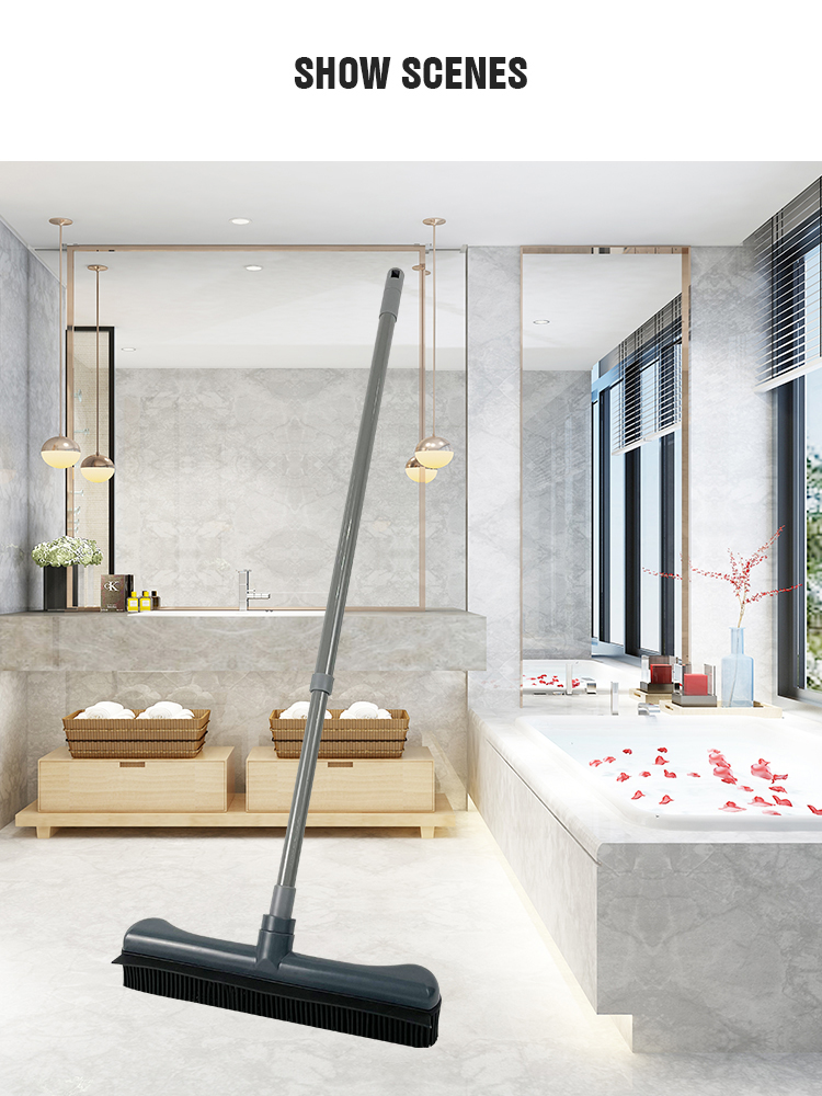 rubber broom with Squeegee  for Hair Paper oily cleaning