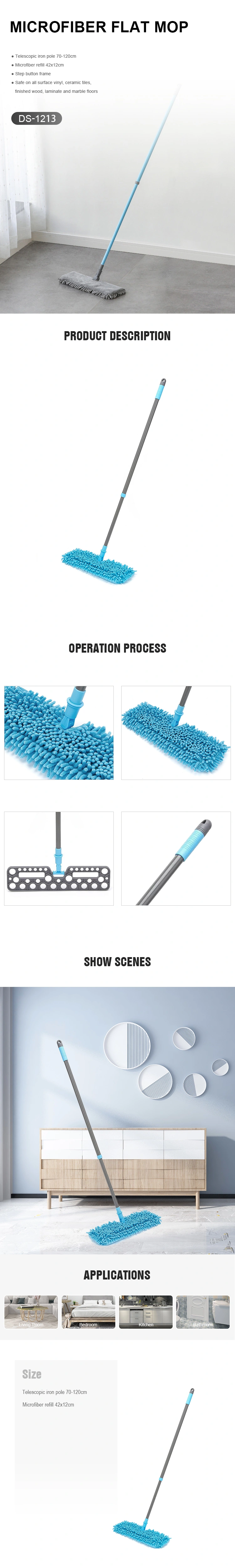 NEW retractable handle Double-Sided Floor Dust Flat cleaning Mop for household cleaning
