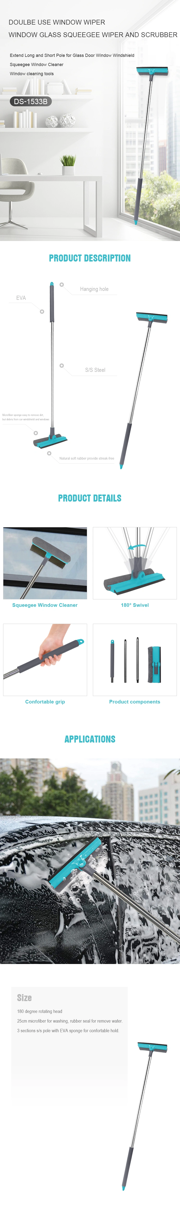 Cleaning Rubber Wiper Windows Squeegee Long Handle Window Glass for Window Cleaning,window Use 2021 All-season S/S