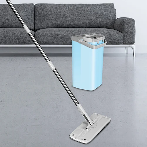 flat squeeze mop and bucket hand-free