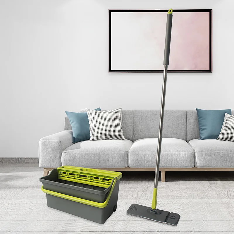 New Design Magic Mop And Bucket Squeege Dry And Wet Seperate Mop flat mop bucket