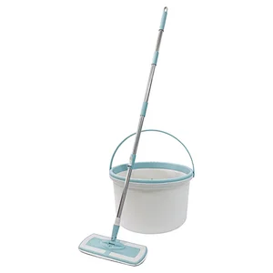 360 degree microfiber magic  spin flat mop and bucket set