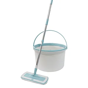 360 degree microfiber magic  spin flat mop and bucket set