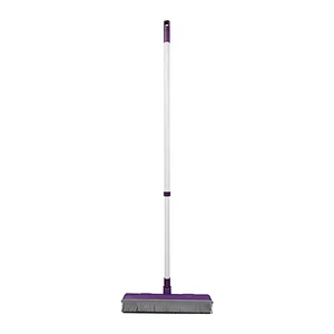 Multi-use pet carpet hair remover Soft Rubber Broom and Squeegee with Telescopic Handle