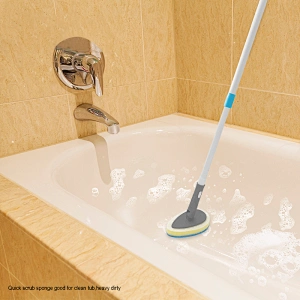 Sponge brush for bathroom wall cleaning tool telescopic long handle