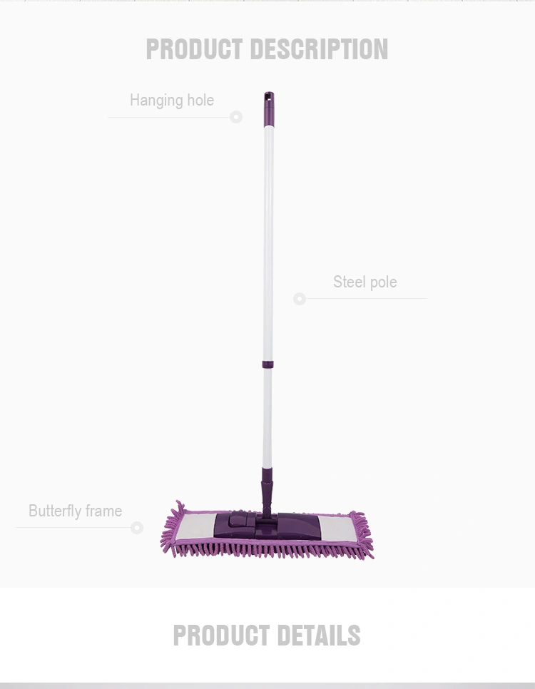 High Quality Microfiber Refill Cleaning Flat Mop