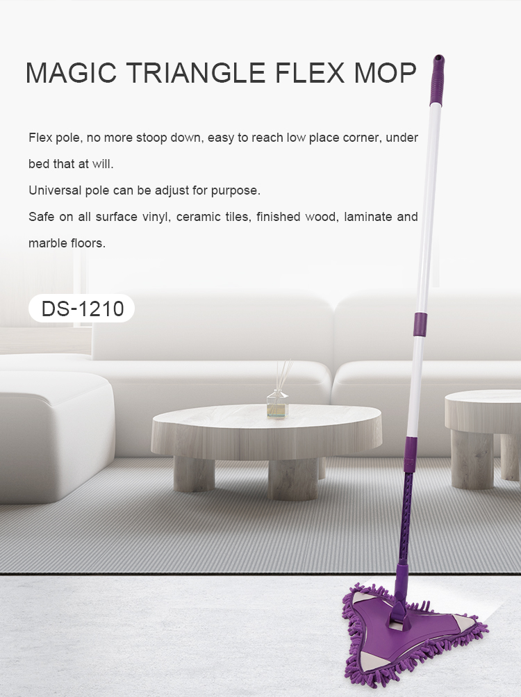 Wholesale High Quality Magic Triangle Microfiber Flat Mop for Home Floor Cleaning