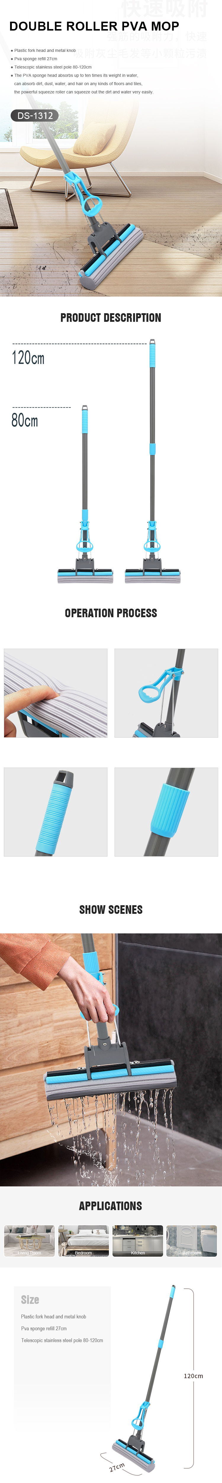 New cleaning single roller magic pva sponge mop for floor cleaningSingle roller Pva mop