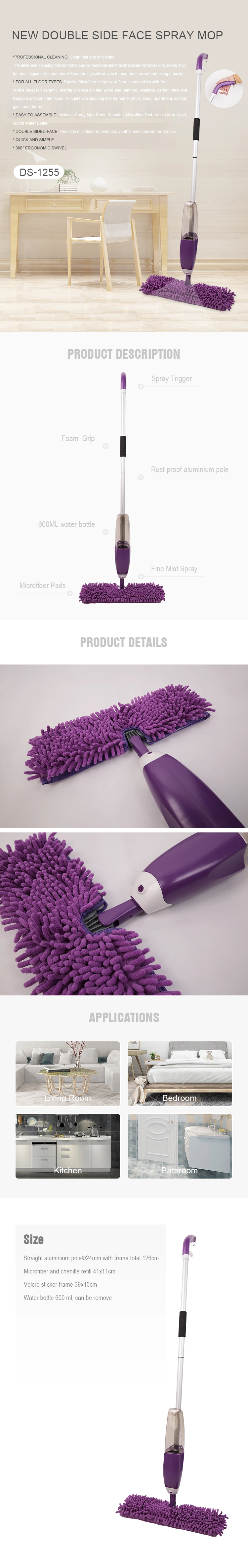 Best healthy high quality washable microfiber clean mop  magic flat water spray mop floor cleaning