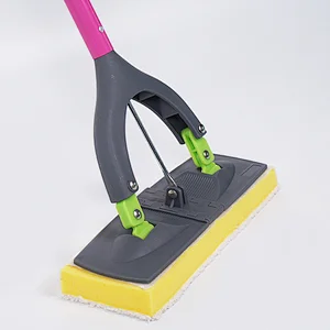 Butterfly squeegee sponge mop with telescopic  Iron pole coated