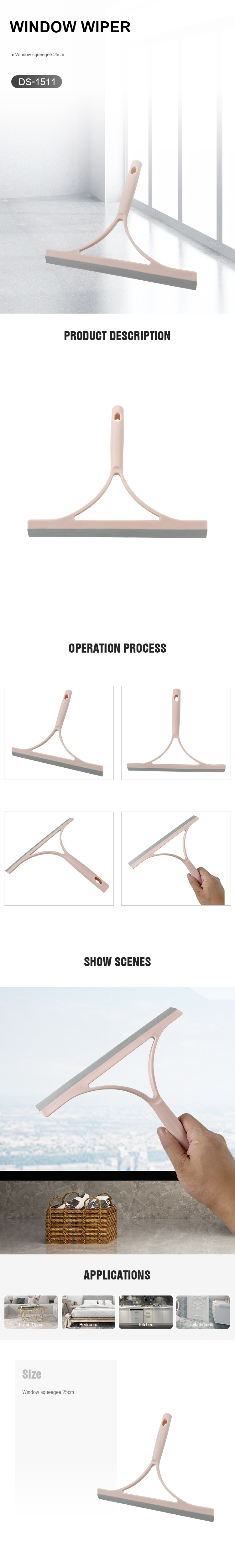 Rubber Glass Shower Door Squeegee Hand Held Shower Door Squeegee for Car Windows, Shower Glass Door, Windows
