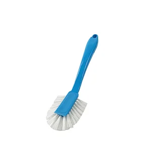 Kitchen Scrub Brush Sink Bathroom Brushes with Scraper Tip Comfortable Grip Bristles for Pot Pan Dishes Cleaning