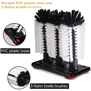2022 Best Selling Product Cleaning Brush Glass Cup Washer Brush Cleaner - 3 Brushes Per Base