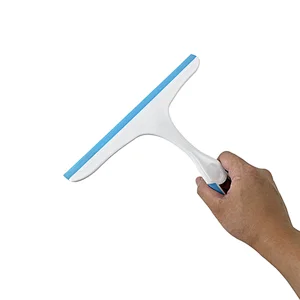 Shower and Window Squeegee for Shower, Window and Car Glass, Multifunctional Glass Silicone Rubber Blade Scraping Window Squeege