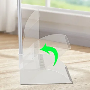 Broom and Dustpan Set, Broom Dustpan with Long Handle Set for Office and Home Standing Upright Sweep Use