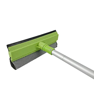 High Quality Household Items Rubber Foam Squeegee, Soft Sponge Window Squeegee Telescopic Aluminium Pole for Window Cleaning
