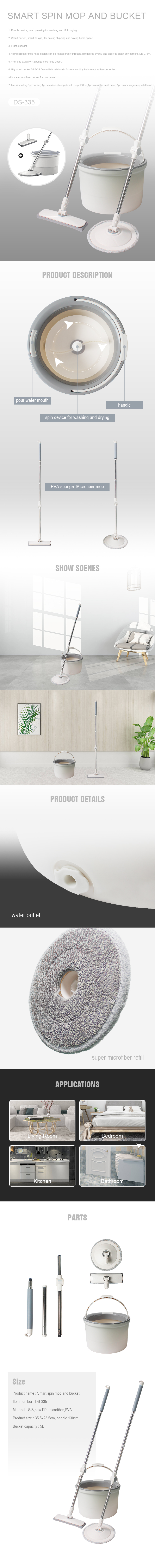 360 Degree Rapid Spin Mop and Bucket Household Floor Cleaning Set