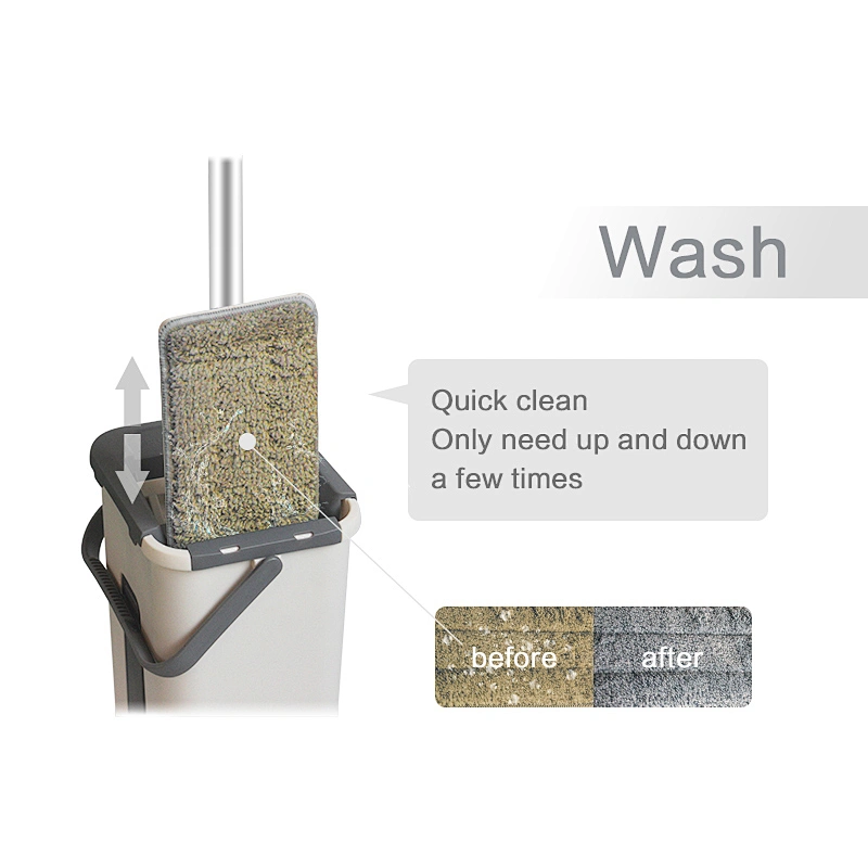 2022 trend products Lazy magic free hand washing floor cleaning mop easy flat squeeze mop and bucket set